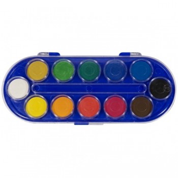 Farby akwarele w plastikowym etui – 12 kolorów Locomotif