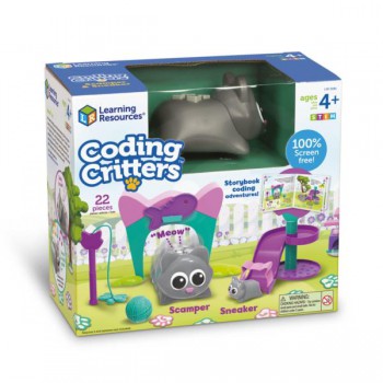 Learning Resources, Coding Critters™ Scamper ,Sneaker, Robot do nauki programowania dla dzieci, Kotek