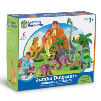 Duże Figurki, Mamy i Dzieci, Dinozaury, Zestaw 6