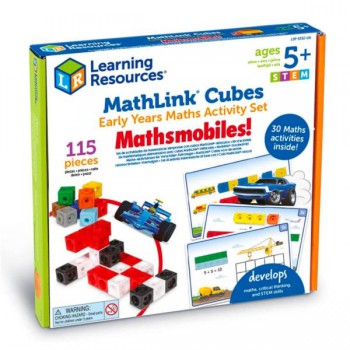 Klocki, Kostki Matematyczne, Zestaw Edukacyjny, MathLink Cubes, Pojazdy