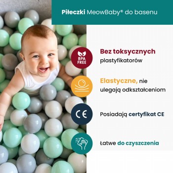 MeowBaby® Okrągły Suchy Basen dla Dziecka 90x30cm/