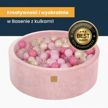 MeowBaby® Okrągły Suchy Basen z Piłeczkami 7cm dla