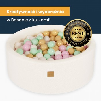 MeowBaby® Okrągły Suchy Basen z Piłeczkami 7cm dla